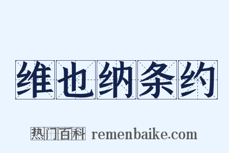 维也纳条约是什么意思的图片